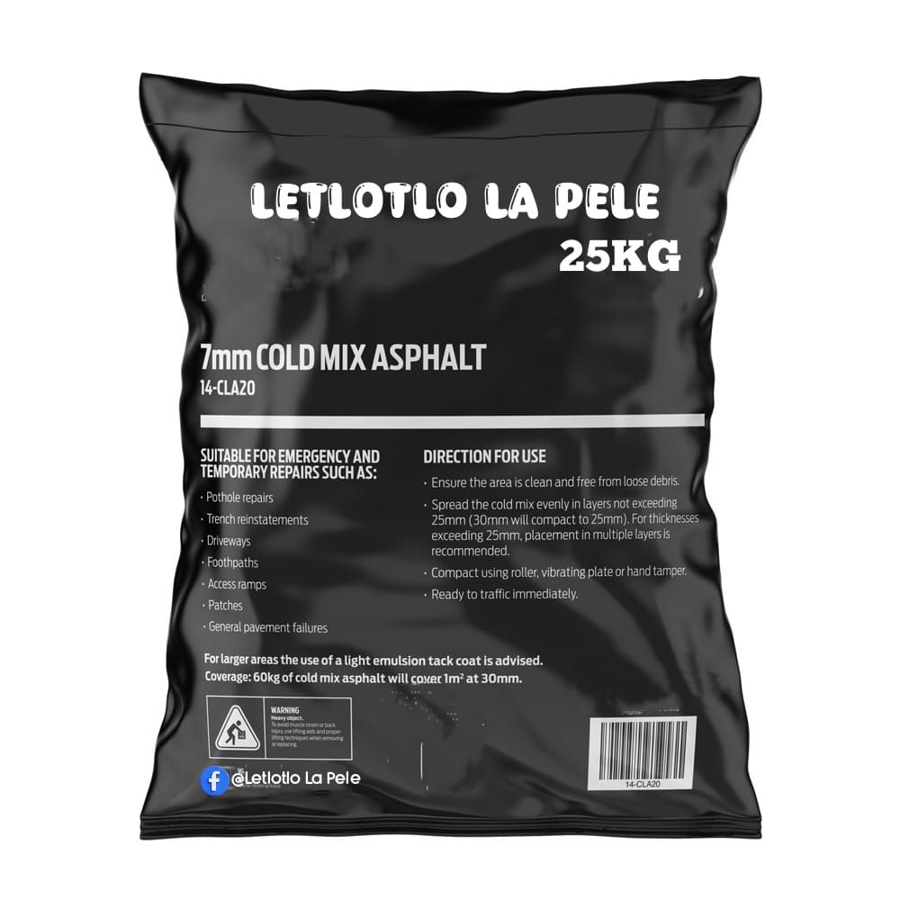 25kg Cold Mix Asphalt Bag - Premium Manufactured Quality